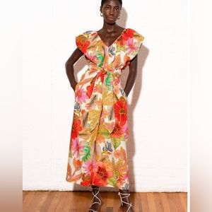 Mara Hoffman Rita Midi Tropical Print Dress - NEW
